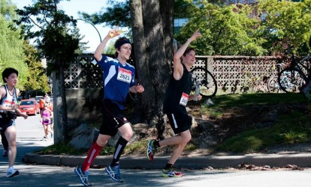 Marathon running with bananas